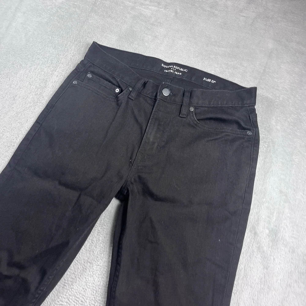 Banana‎ Republic Travel Jean 31x28* Slim Fit Mens Denim Pants Black